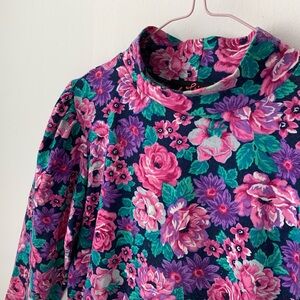 vintage 80s flowery dress